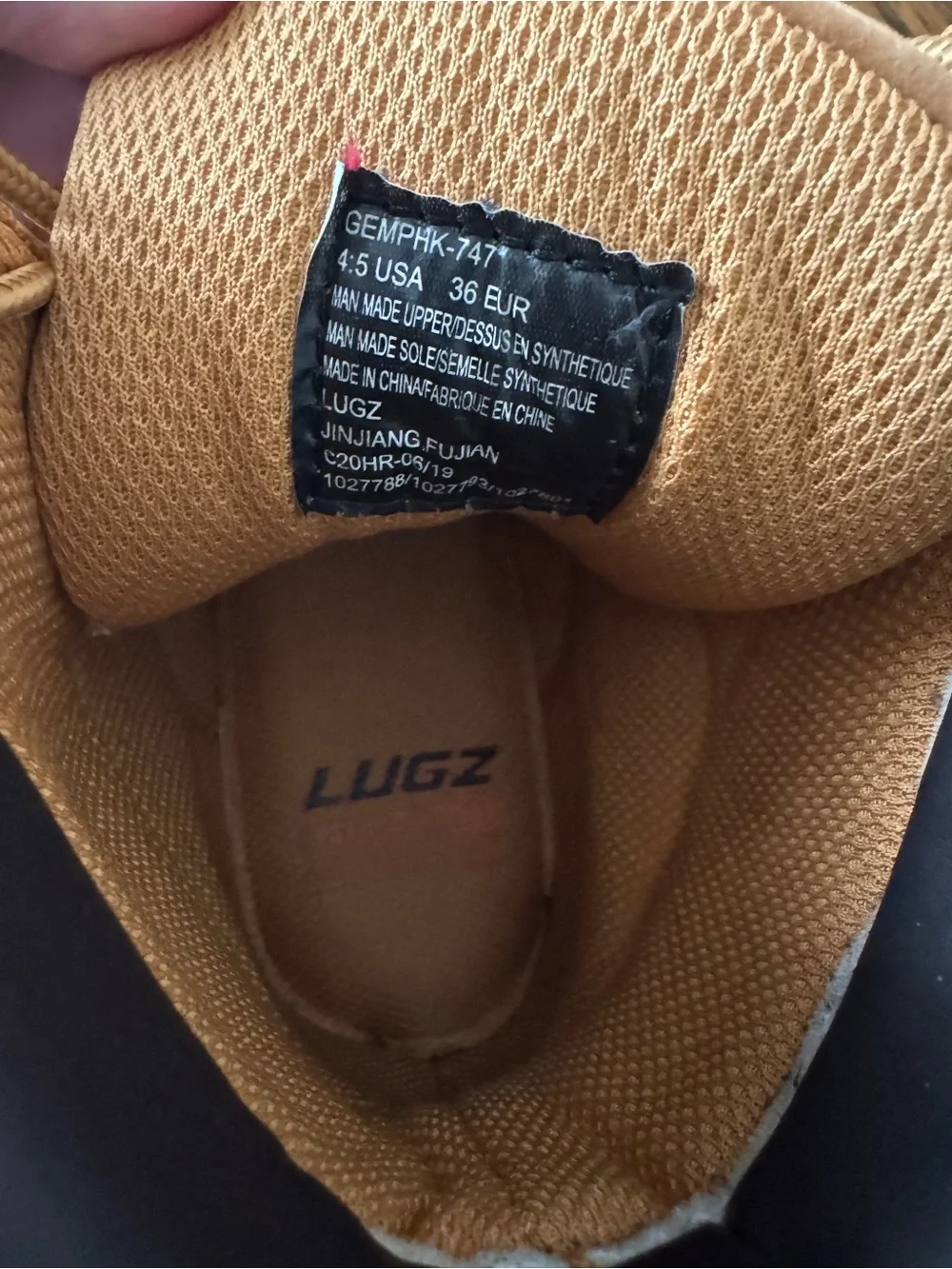 Lugz Brace Hi Golden Wheat Lace-Up Work Boots with Padded Collar